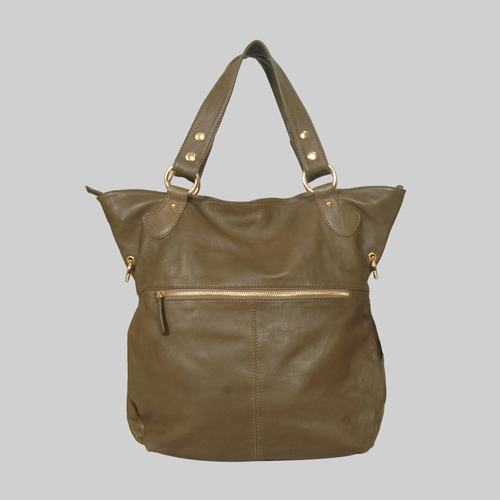 90153 Miu Miu Tote Borse in pelle di pecora 90153 Khaki